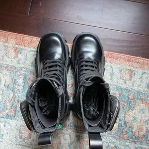 Prada | Shoes | Never Worn Prada Monolith Leather Boots  display picture 1